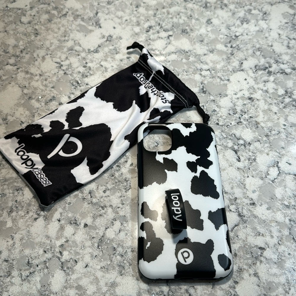 Gently used Cow print Loopy case for iPhone 11 or iPhone XR